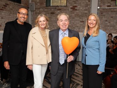ANDREW AND MADELEINE LLOYD WEBBER AT THE LAUNCH OF PATRIZIA FOUNDATION UK
